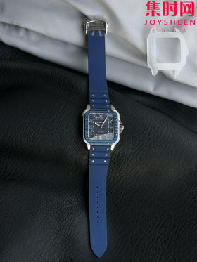 GF卡地亚山度士系列 山度士大号 间蓝方形男士腕表 绝对是绕不开的经典 表径39.8mm
