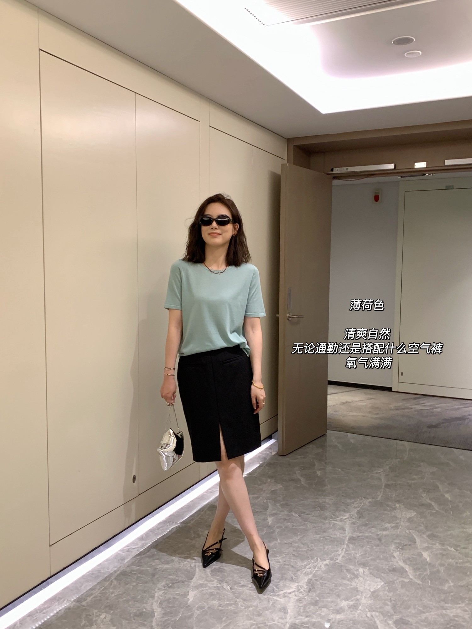 max m* 针织短袖～ 真丝＋莱赛尔天丝针织衫