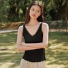 女桑蚕丝罗纹优雅蕾丝吊带衫 商品缩略图1
