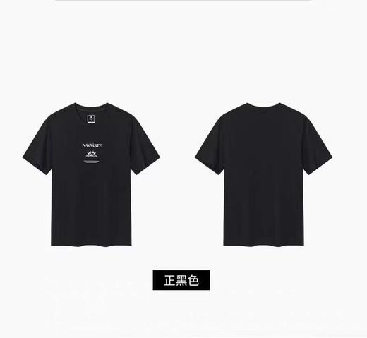 6楼特步运动男士全棉平纹短袖针织衫圆领短T 974229010080正黑色 商品图1