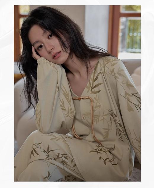 【10天左右发丨水柔棉竹语心声家居服】独具新中式风格，自带清冷感！面料柔滑软糯，触感细腻！宽松舒睡，透气亲肤！【LS-X】 商品图5