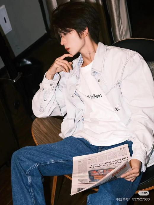 F0331129春秋长袖圆领上衣休闲印花简约时尚纯棉t恤 商品图6