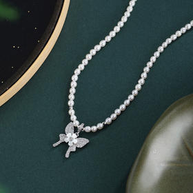 子佩集【花福蝶】珍珠惜王妃项链【XXXL034】蝴蝶2602