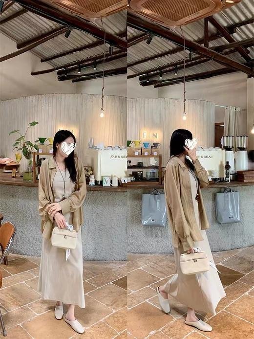 F0331148荔枝纹小牛皮方头亲肤透气适配通勤休闲慵懒平底鞋 商品图5