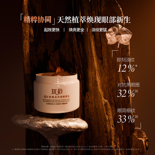 【新品上市】玑龄红参鎏金抗皱眼膜 淡化皱纹 紧致肌肤 全脸可以用 颈部可用 商品图2