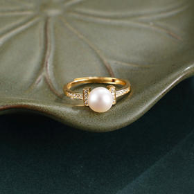 子佩集【双向奔赴】银S925珍珠惜王妃戒指【R2154】T字镀金2602