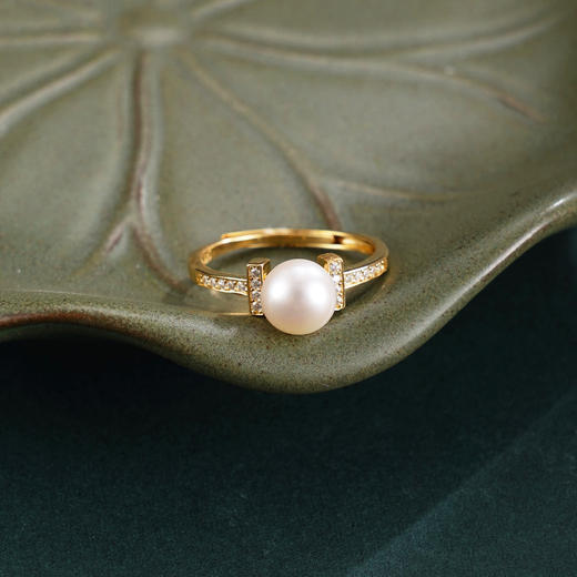 子佩集【双向奔赴】银S925珍珠惜王妃戒指【R2154】T字镀金2602 商品图0