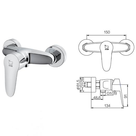 WLL01-08/暗装淋浴龙头 商品图1