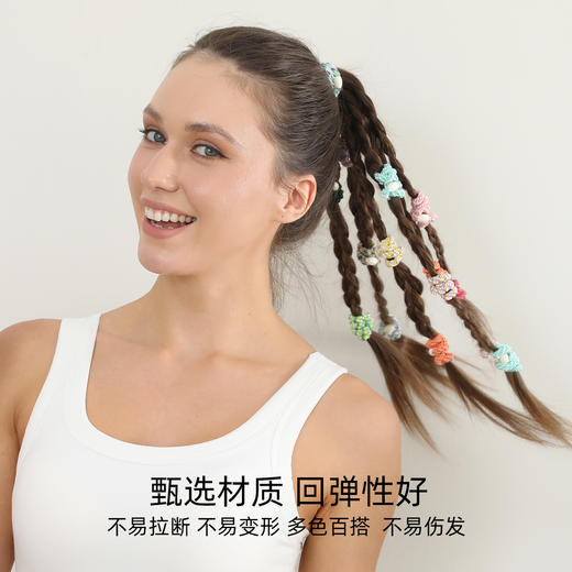 PANVIN编织发绳，高弹力盘易伸缩度，可以满足长发，短发，厚发等等 商品图2