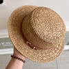 英伦风复古平顶草帽！2026女夏季镂空遮阳防晒帽海边度假风草编太阳帽子！ 商品缩略图2
