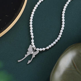 子佩集【月下蝶影】珍珠惜王妃项链【XXXL033】蝴蝶2602