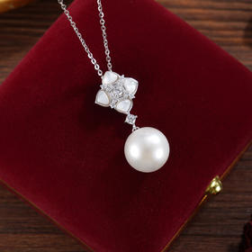 子佩集【四叶相思】银S925珍珠惜王妃套链项链【L0167】双色四叶草2602