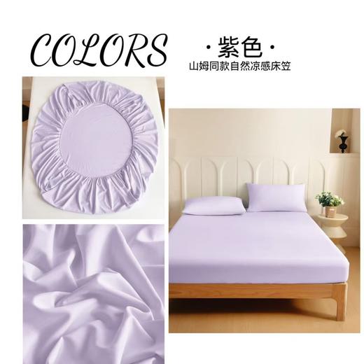 【透气不闷汗！丝滑亲肤】夏季自然凉感床笠丝滑单层床垫保护罩夏天冰丝床笠纯色防尘罩。xa 商品图1