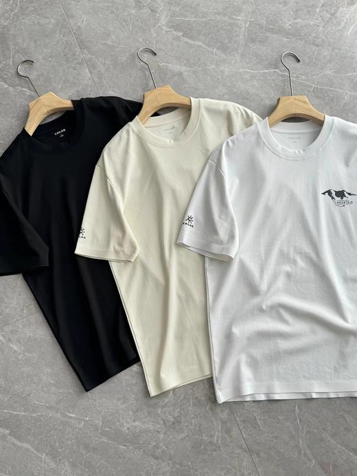 F0331108夏季新款时尚百搭亲肤压胶液氨无痕圆领短袖T恤 商品图3