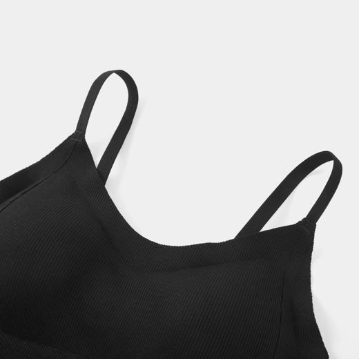 森马内衣女夏季自带胸垫纯色细肩吊带罗纹舒适肌理背心内外皆可穿 商品图2