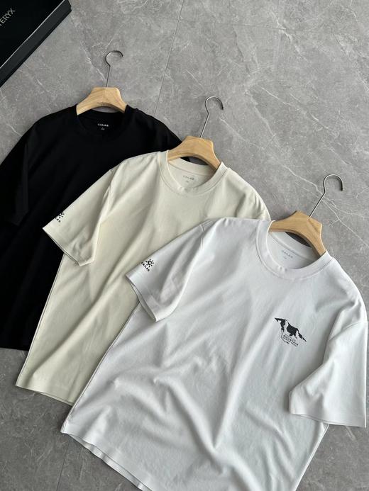 F0331108夏季新款时尚百搭亲肤压胶液氨无痕圆领短袖T恤 商品图2