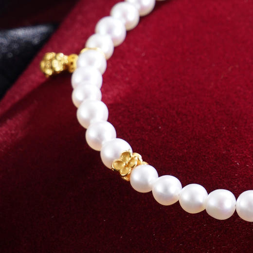 子佩集【平安喜乐】银S925珍珠惜王妃手链【QJSL006】镀金平安喜乐2602 商品图2