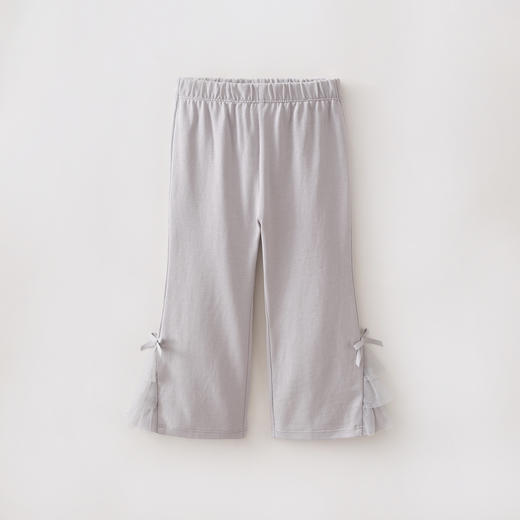 马克珍妮甜美网纱女童纯棉微喇裤2026年夏装新款560992 商品图1