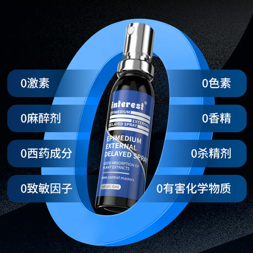 【植物配方 24小时有效】Interest 淫羊藿延时喷剂6ml 商品图2