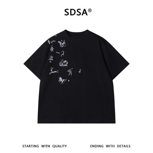 SDSA男装2026新款高贵轻奢潮牌小众印花设计圆领短袖T恤百搭上衣 商品图0