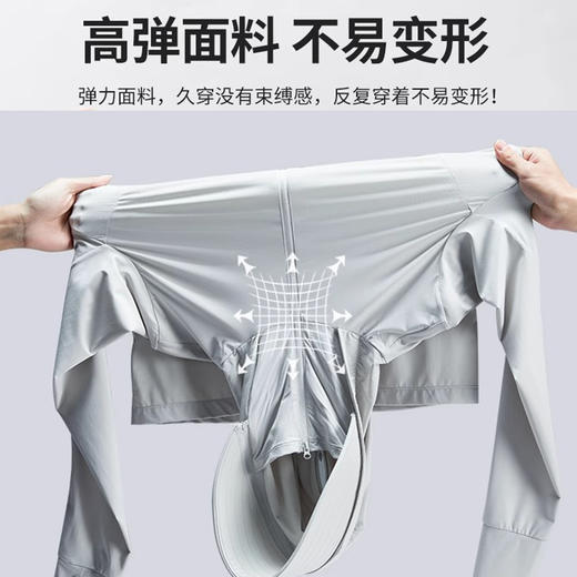 UPF50+冰丝防晒衣女户外夏季防紫外线连帽防晒服凉感透气皮肤衣男 商品图3
