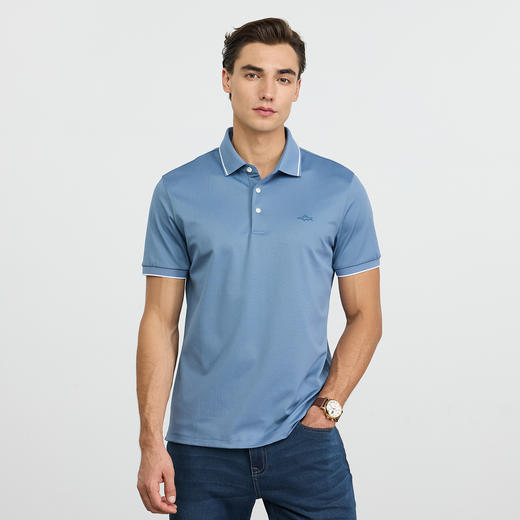 【高弹】德鲨新款短袖POLO衫男商务休闲弹力上衣翻领T恤衫2026夏 商品图1