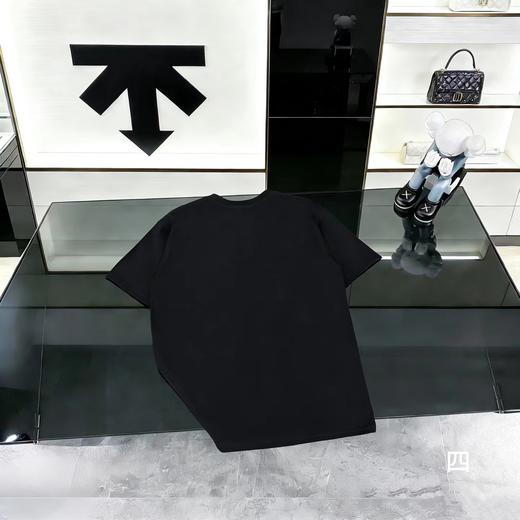 F033133早春新款定织定染全棉双纱面料简洁大气高温固色复古字母短袖T恤 商品图3