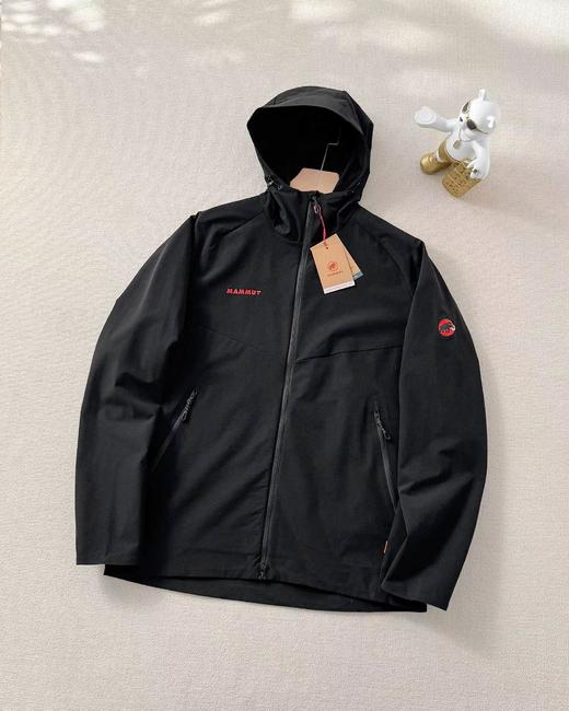 F0331102春季新款压胶软壳情侣连帽防风防泼水薄款夹克外套 商品图0