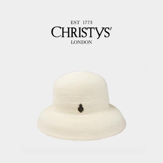 【2026新品】Christys'百年皇室品牌 天然草编织钟形草帽白 商品图4