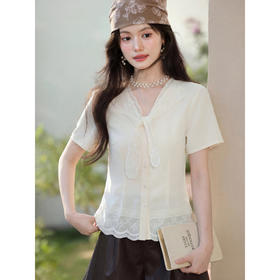 鹿向南【0402/20:00新品前1小时7折限量100件】杏色衬衫