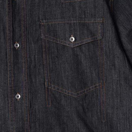 SDSA男装2026新款高贵轻奢美式复古双口袋牛仔短袖衬衫百搭时尚 商品图3