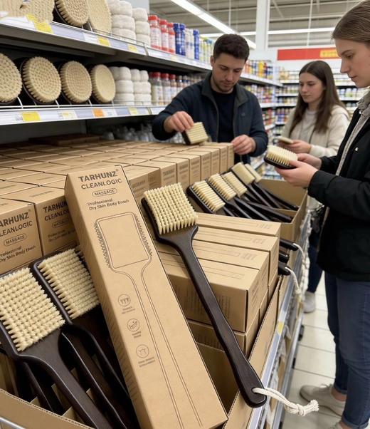 正亚马68美刀！超长柄猪鬃毛浴刷  26Y03113- 商品图7