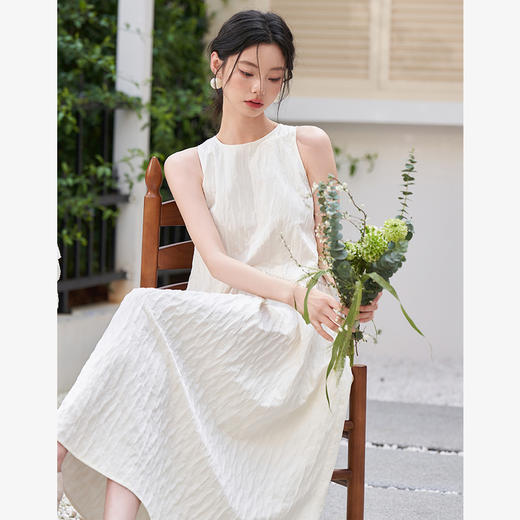 【限时秒杀】【知性】温柔系肌理感A字连衣裙女夏季高级感气质背心裙LXD50893 商品图2