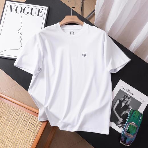 F033161春夏季新款亲肤透气厚实挺括简约百搭刺绣短袖T恤 商品图3