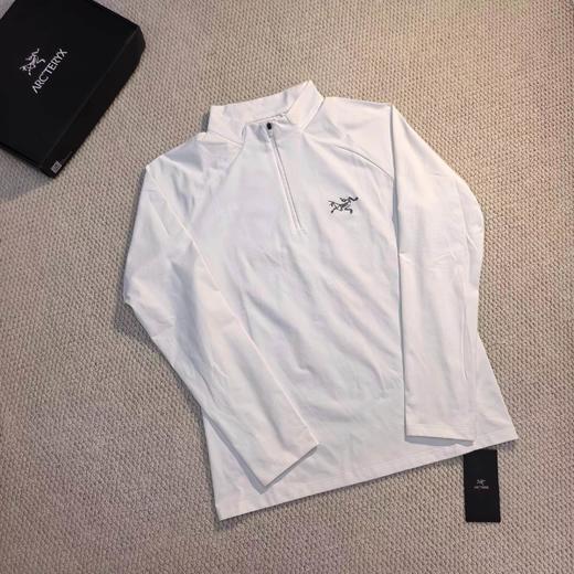 F033109春夏季新款时尚百搭半拉链抓绒软糯亲肤通勤户外内搭长袖T恤 商品图2