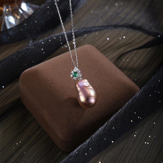 子佩集【华彩人生】银S925珍珠惜王妃套链项链【W7532-1】双色巴洛克彩2602 商品图2