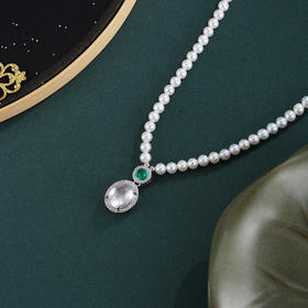 子佩集【璀璨流年】珍珠惜王妃项链【XXXL027】水沫玉椭圆2602