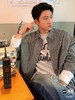 F0331131左胸袋logo徽标韩系慵懒风薄款格子宽松休闲外套长袖衬衫 商品缩略图12