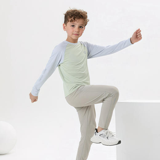 【MQD】【抗UV50+】童装男女童春夏高弹舒适洞洞透气速干凉感跑步T 商品图2