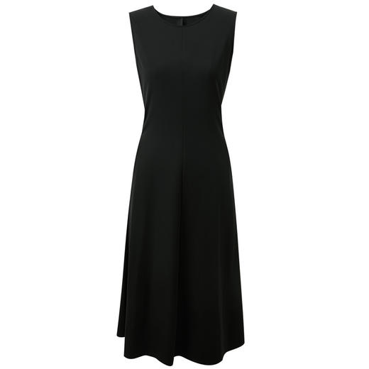 三彩2026夏季新款休闲连衣裙圆领无袖背心裙收腰A字裙中长裙S 商品图4