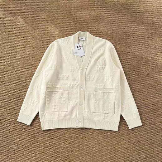 F033108夏季新款慵懒感男女情侣时尚暗纹浮雕老花长袖针织开衫 商品图3