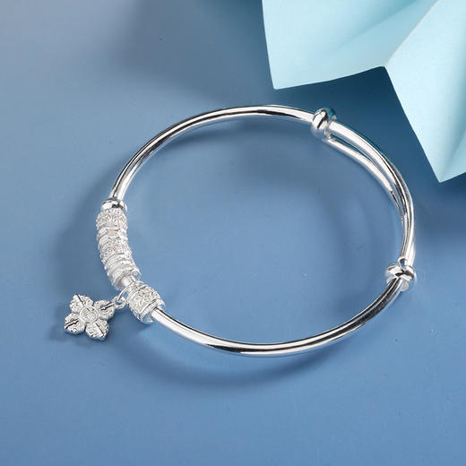 【宏艺珠宝】福韵花镯·足银手串 商品图3