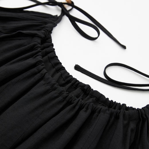 【限时秒杀】复古设计感串珠露肩吊带长袖衬衫女春季简约宽松衬衣LXD50270 商品图5