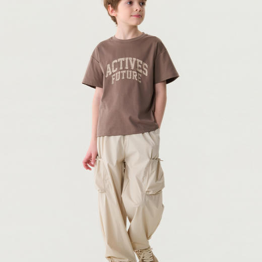 马克珍妮美式复古男童液氨字母T2026年夏装新款560983 商品图1