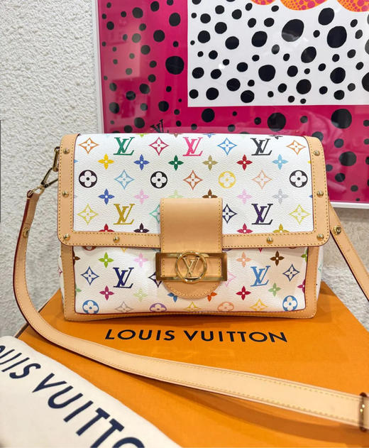 LV 达芙妮 大号 白三彩 村上隆 芯片款 商品图0