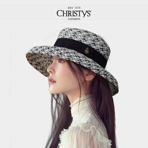 【2026新品】Christys'百年皇室品牌 混黑色台湾纸鞭大帽檐遮阳草帽 商品图2