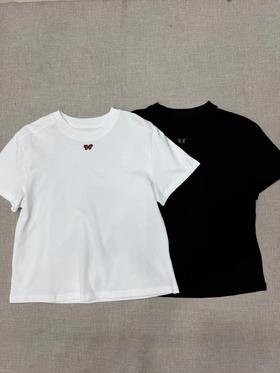 F033172春夏新款时尚简约休闲百搭基础款棉质正肩圆领T恤