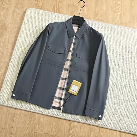 F0331104春季新款复古内里格子大方优雅翻领夹克长袖外套 商品图4