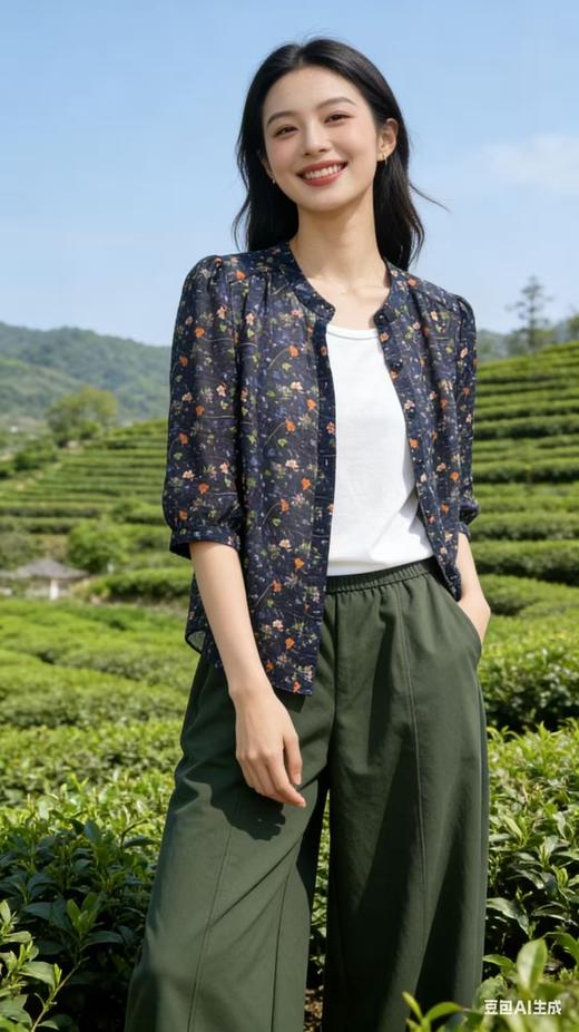 641506时尚气质碎花小衫 商品图8