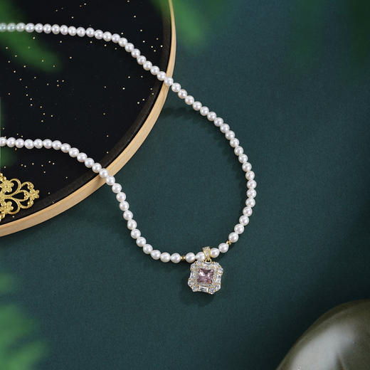 子佩集【晚宴焦点】珍珠惜王妃项链【XXXL032】镀金方糖紫2602 商品图0